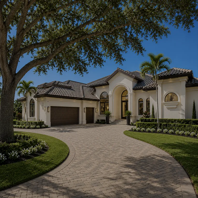 Entry to a luxury golf course estate in Mediterra, Naples, Florida