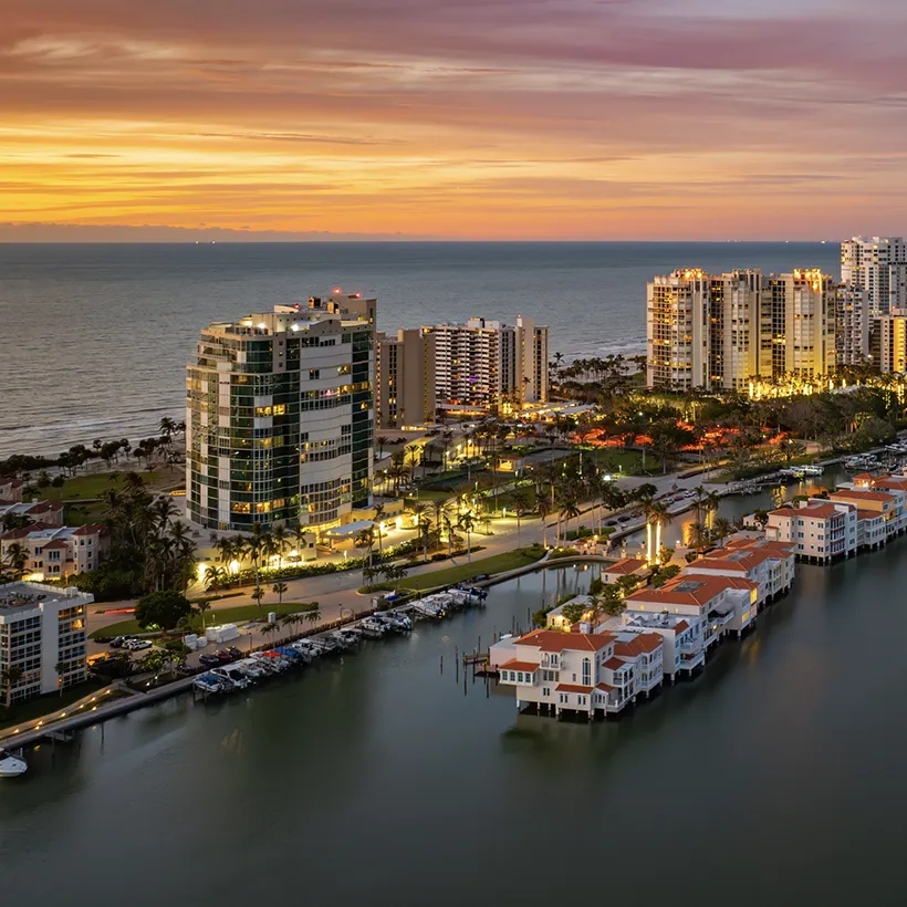 Waterfront and beachfront condominiums in Park Shore, Naples, Florida