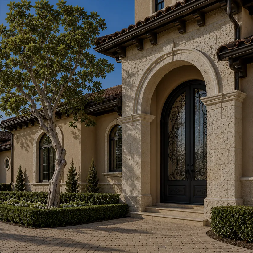 Entry to a luxury home in Talis Park, Naples, Florida