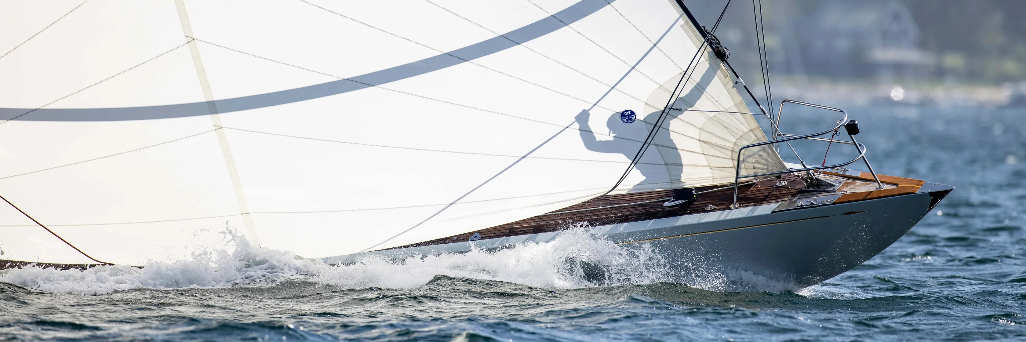 Classic sailboat under full sail on the Gulf, the boating life Port Royal is built around, Naples, Florida
