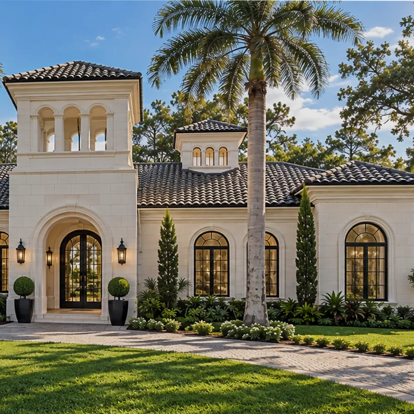 Estate home overlooking the golf course at Quail West, North Naples, Florida