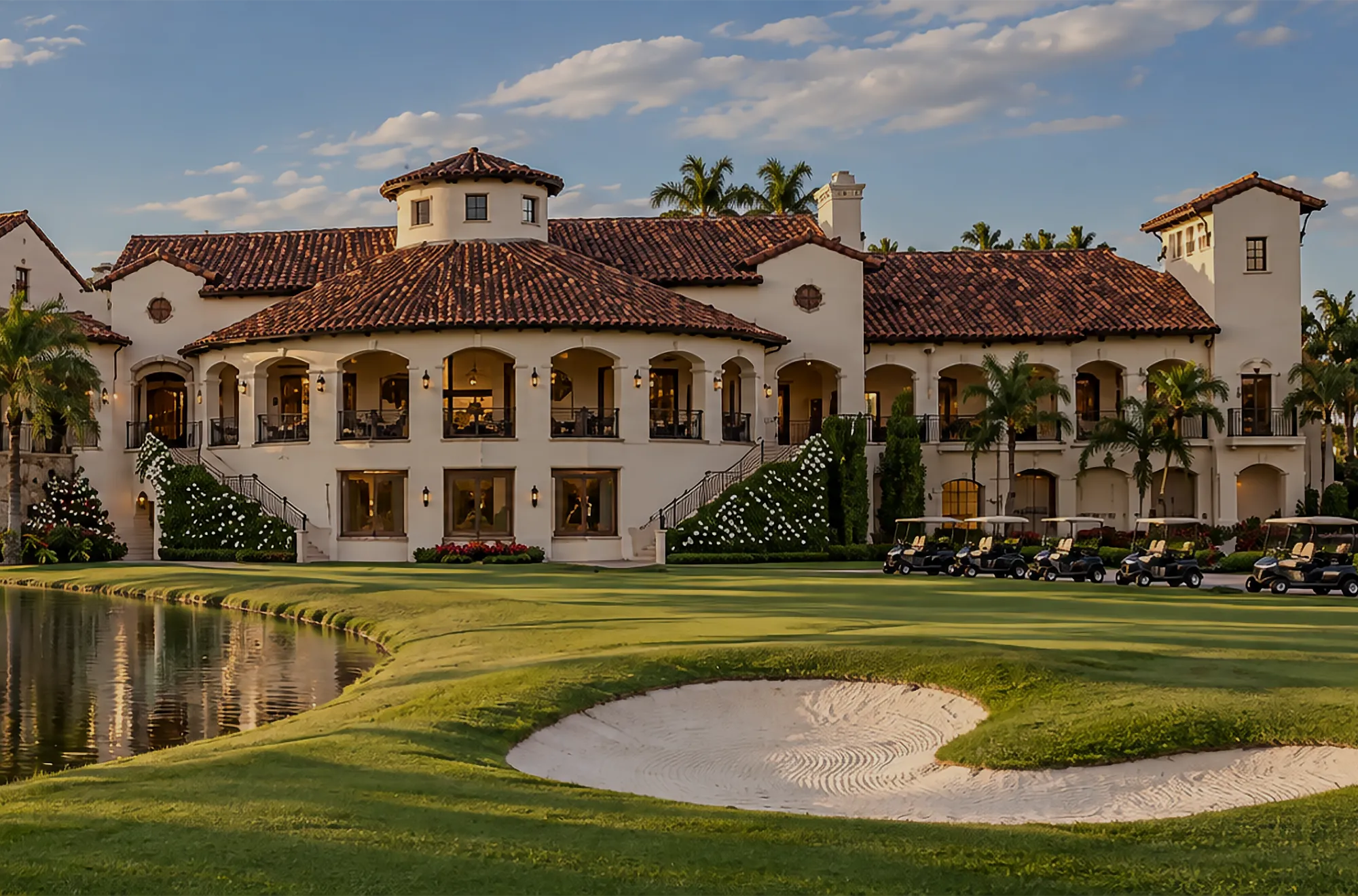 Vyne House clubhouse and golf course at Talis Park, North Naples, Florida